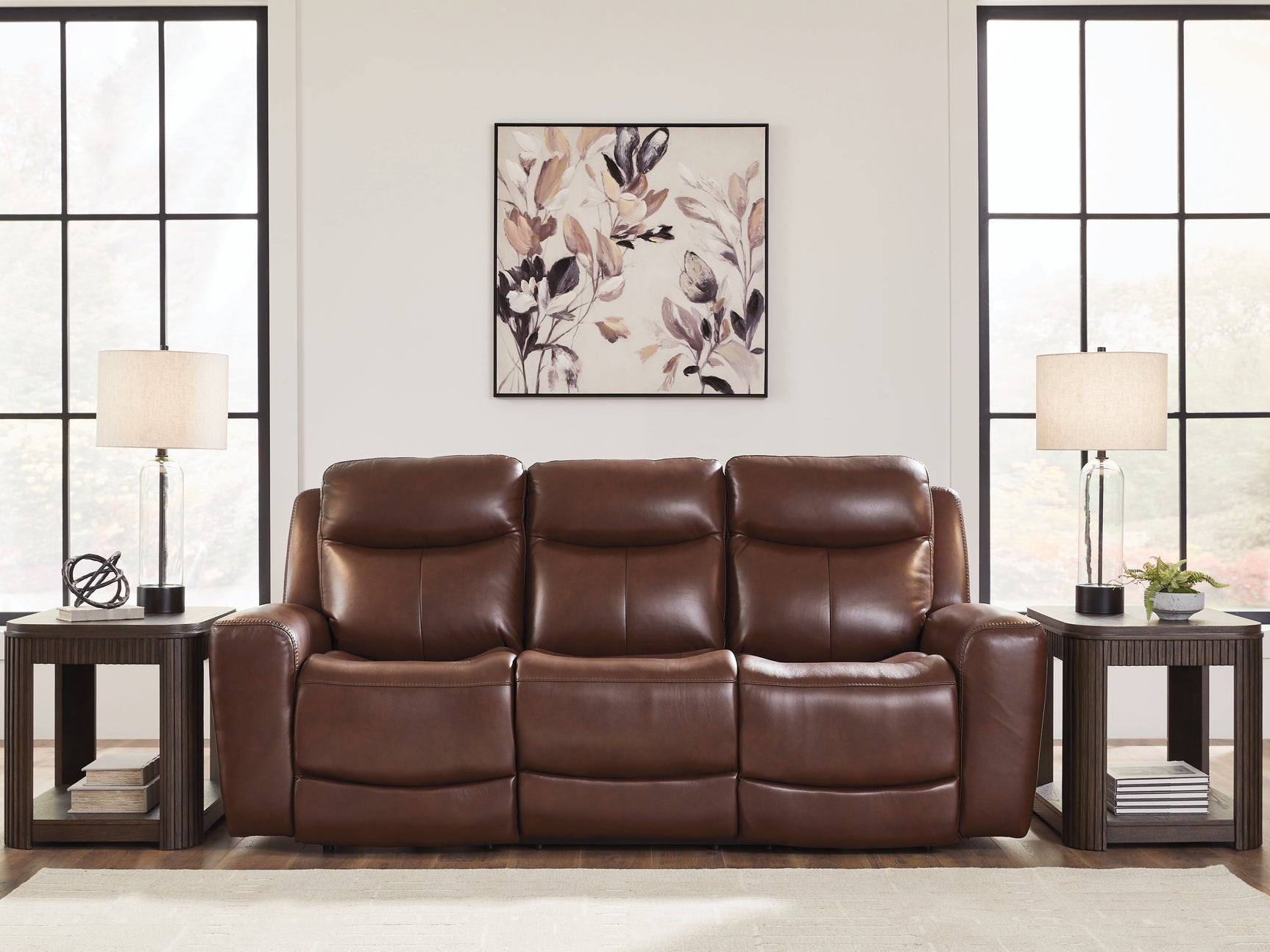 Sam's Furniture - Ashley Furniture - Next Move Living Room - PWR REC Sofa with ADJ Headrest / Mahogany - PCU1210215