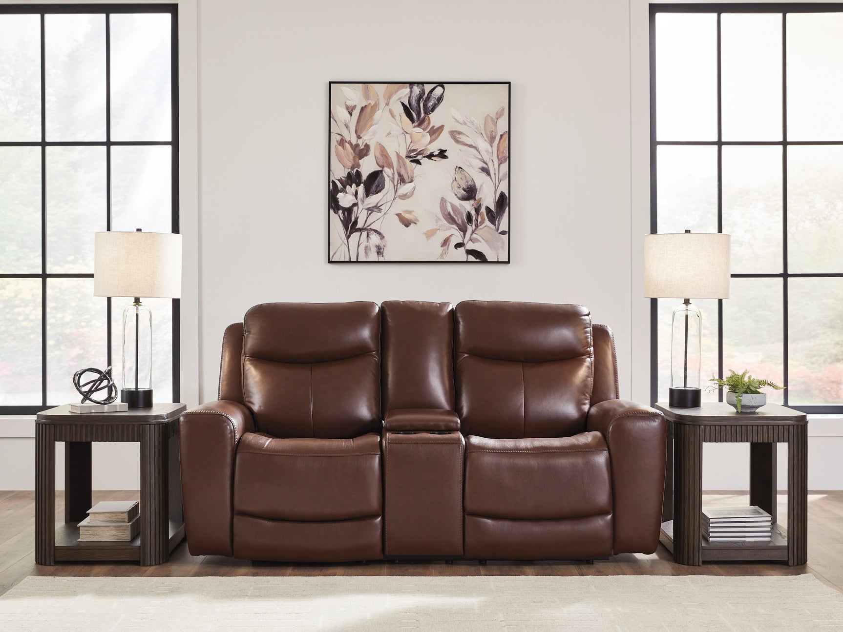Sam's Furniture - Ashley Furniture - Next Move Living Room - PWR REC Sofa with ADJ Headrest / Mahogany - PCU1210215