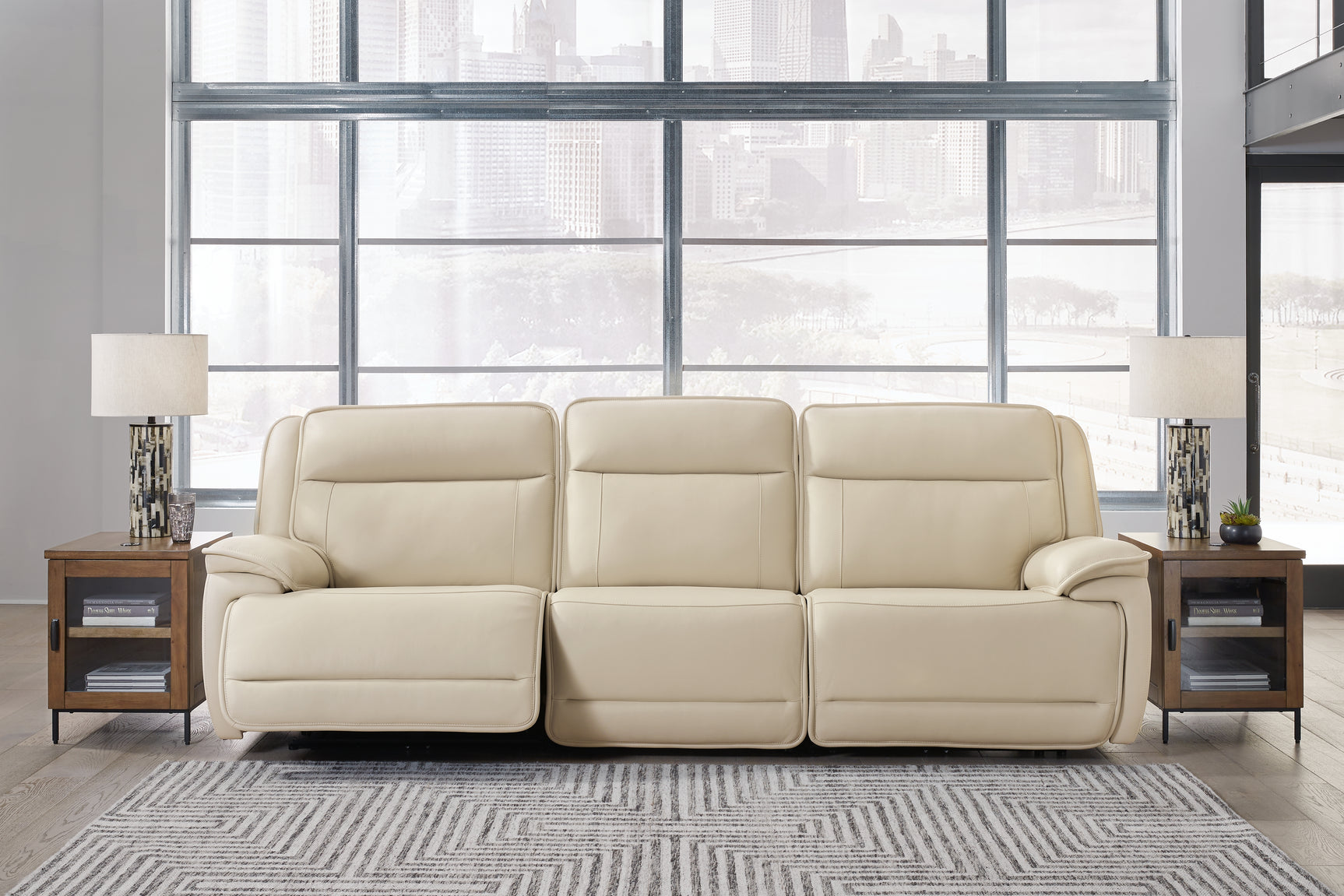Sam's Furniture - Ashley Furniture - Double Deal Sectional - 3-Piece Power Reclining Sofa Sectional / Almond - U13001S5