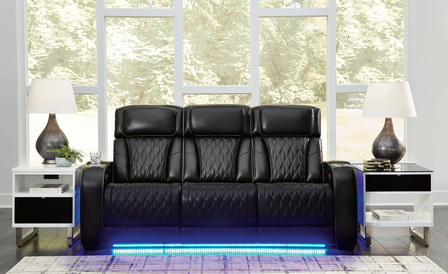 Sam's Furniture - Ashley Furniture - Boyington Living Room - PWR REC Sofa with ADJ Headrest / Black - U2710615