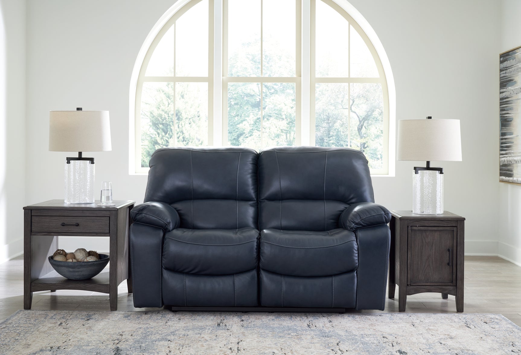 Sam's Furniture - Ashley Furniture - Leesworth Living Room - Reclining Power Loveseat / Ocean - U4380974