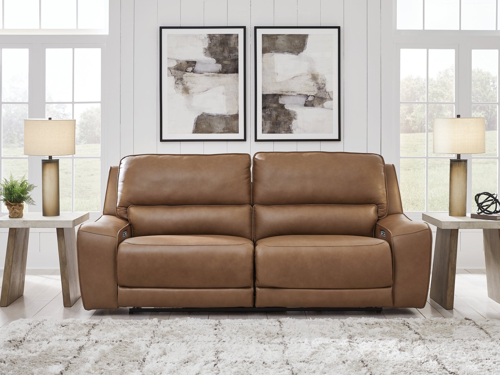 Sam's Furniture - Ashley Furniture - DeepWakes Living Room - 2 Seat PWR REC Sofa ADJ HDREST / Caramel - PCU6260647