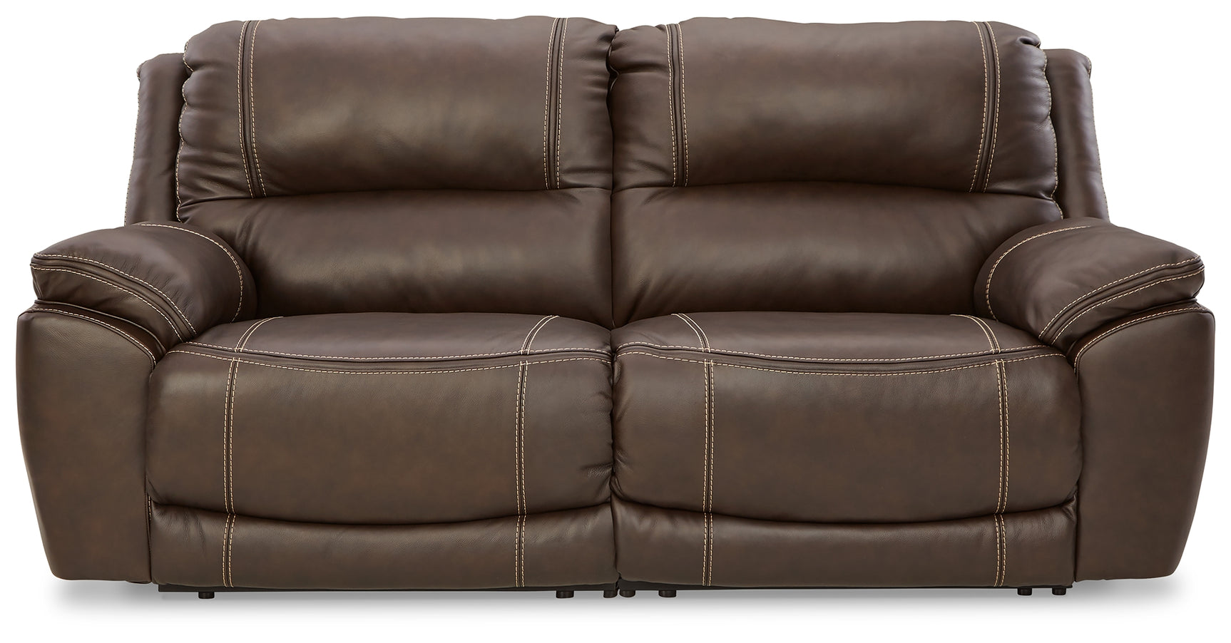 Sam's Furniture - Ashley Furniture - Dunleith Sectional - 2-Piece Power Reclining Sectional Loveseat / Chocolate - U71604S3