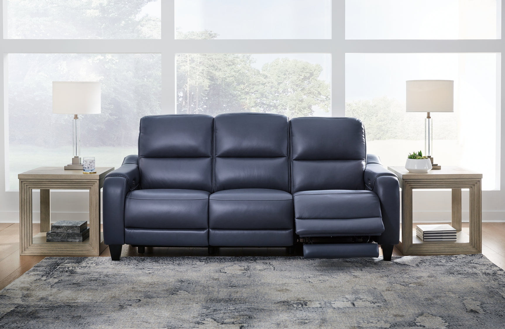 Sam's Furniture - Ashley Furniture - Mercomatic Living Room - PWR REC Sofa with ADJ Headrest / Ocean - U7531115