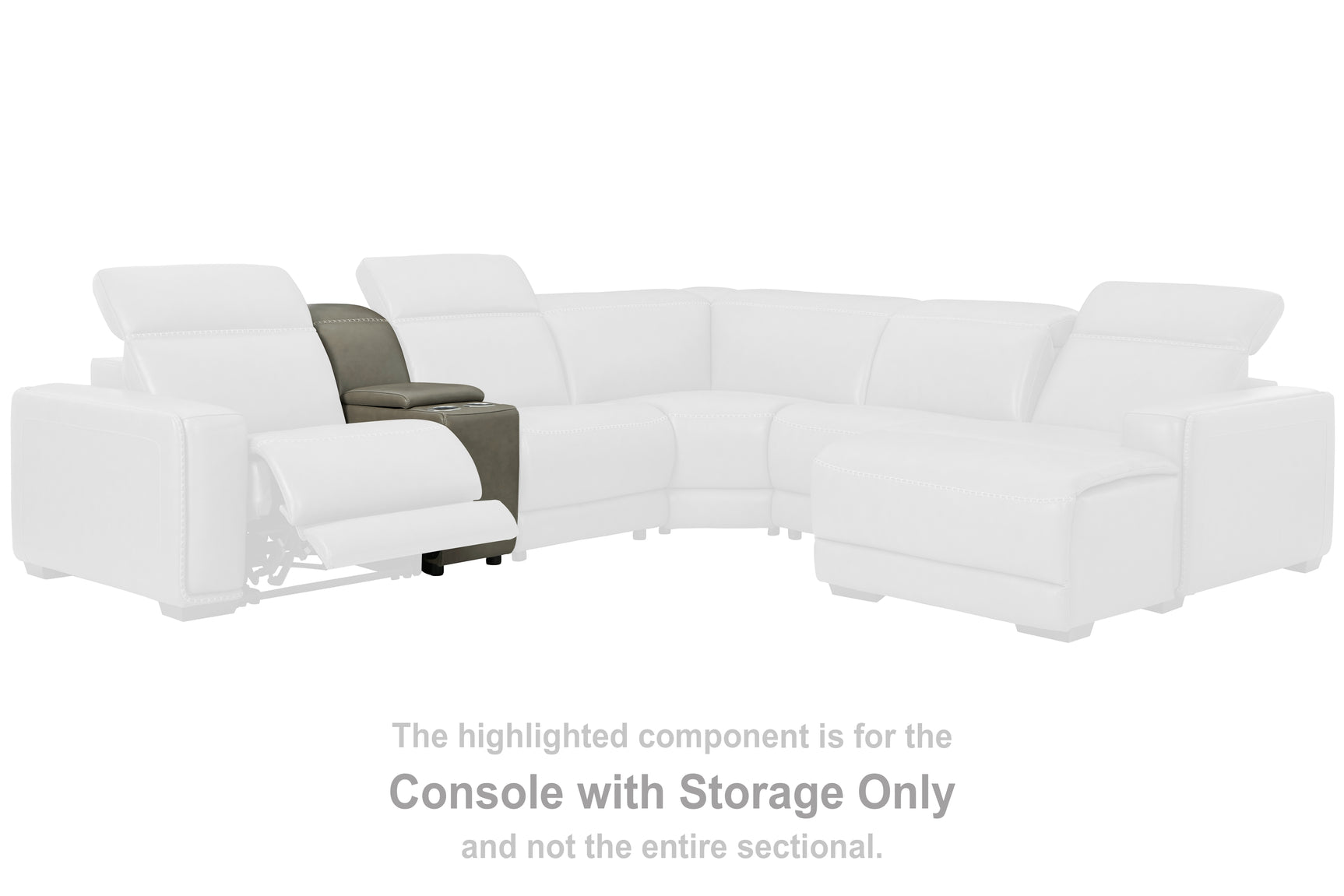 Sam's Furniture - Ashley Furniture - Correze Sectional - Console with Storage / Gray - U9420257