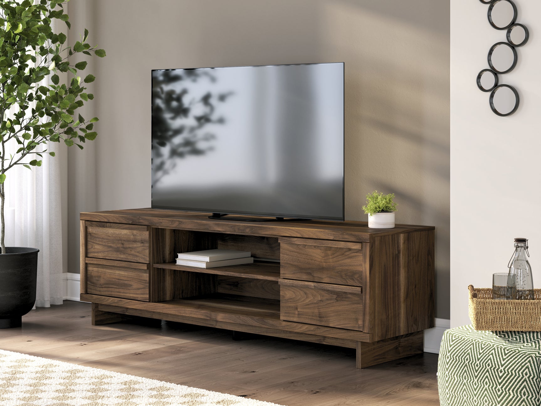 Sam's Furniture - Ashley Furniture - Zadilyn 72" TV Stand - 72" / Brown - W3367-68