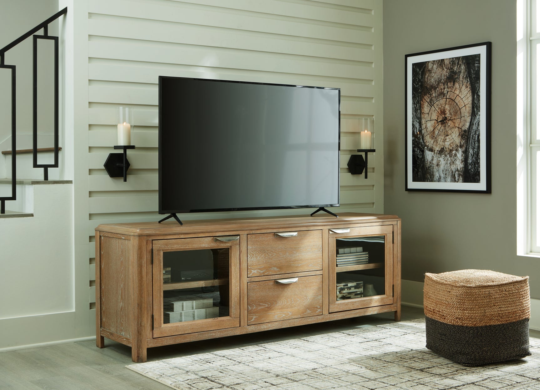 Sam's Furniture - Ashley Furniture - Rencott 80" TV Stand - 80" / Light Brown - W781-68
