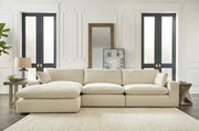 Sam's Furniture - Ashley Furniture - Elyza Sectional - RAF 3-Piece Sectional with Chaise / Linen - 10006S3