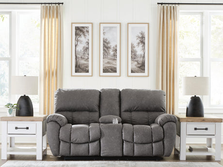 Sam's Furniture - Ashley Furniture - Bakerstein Living Room - PWR REC Loveseat/CON/ADJ HDRST - PC1250318