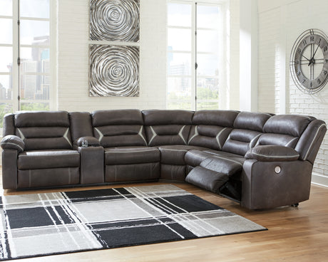 Sam's Furniture - Ashley Furniture - Kincord Sectional - 2-Piece Power Reclining Sectional Sofa / Midnight - 13104S1