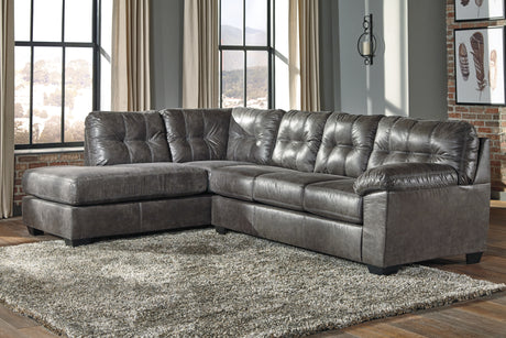 Sam's Furniture - Ashley Furniture - Fallston Sectional - RAF 2-Piece Sectional with Chaise / Slate - 17221S1