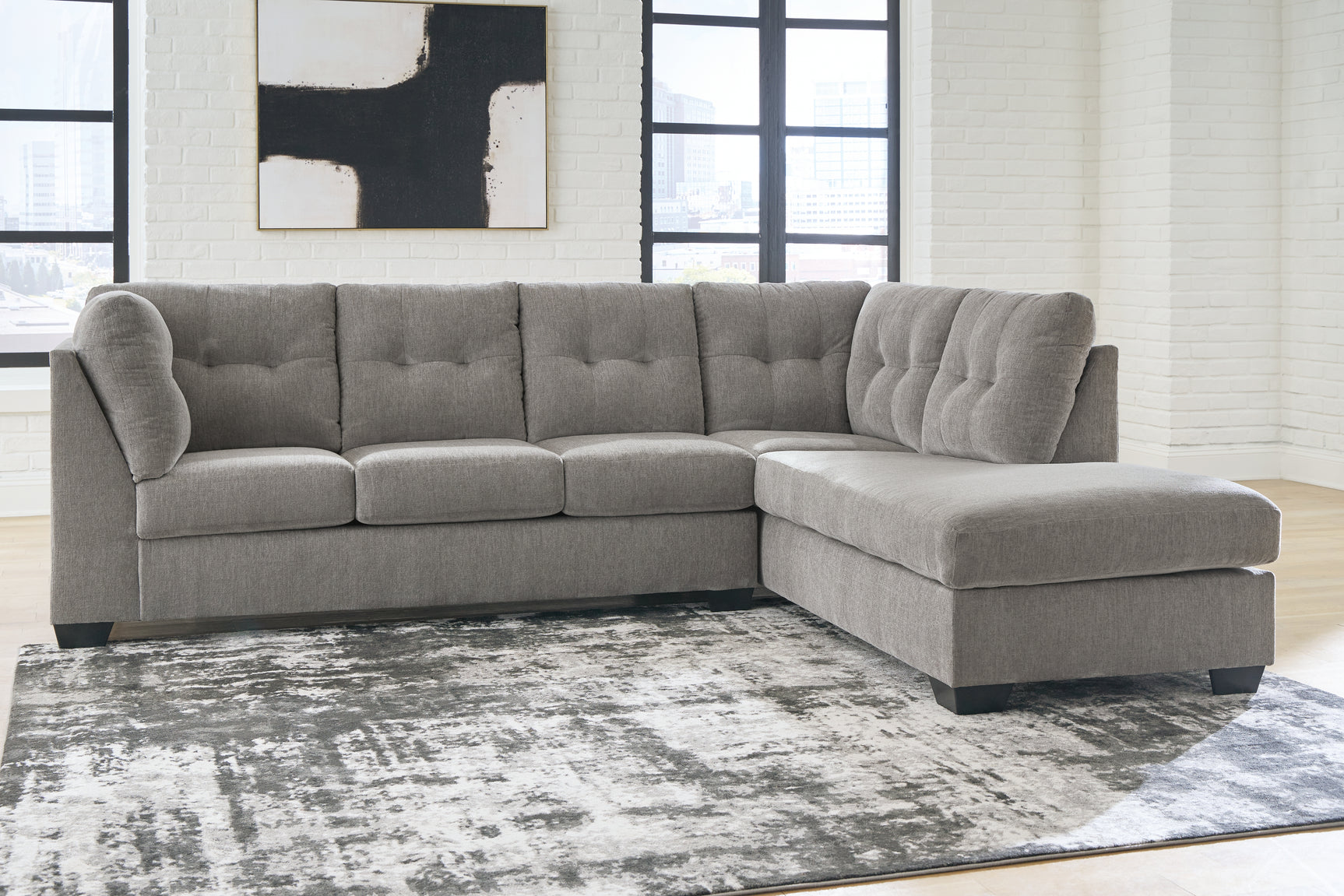 Sam's Furniture - Ashley Furniture - Lanelly Sectional - LAF 2-Piece Sectional with Chaise / Alloy - 17504S1