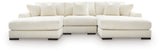 Sam's Furniture - Ashley Furniture - Lindyn Sectional - RAF 3-Piece Sectional with Double Chaise / Ivory - 21104S18