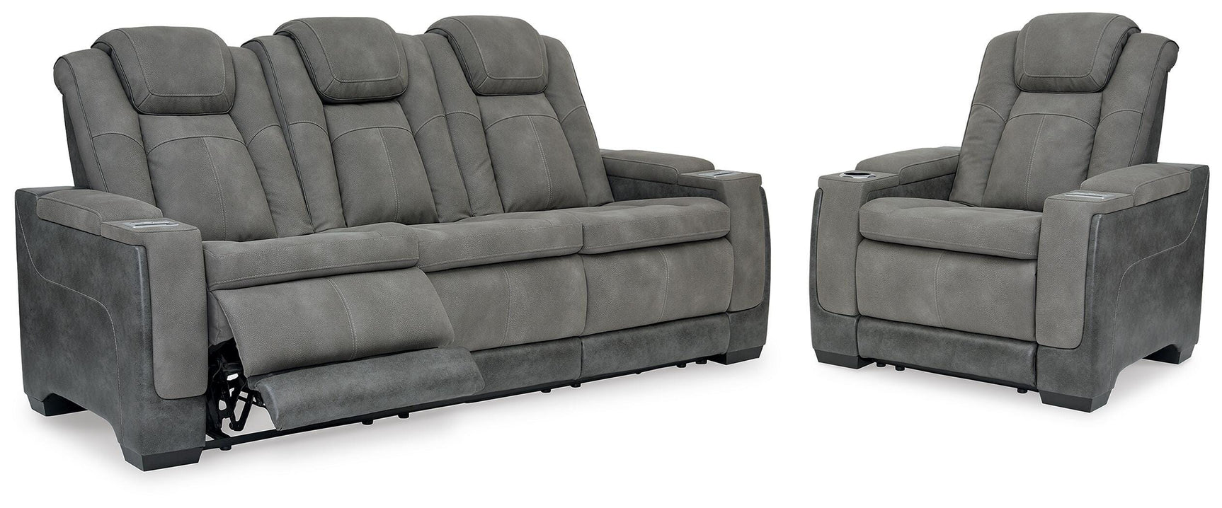 Sam's Furniture - Ashley Furniture - Next-Gen Durapella Power Reclining Sofa and Power Recliner - Power Reclining Sofa and Power Recliner - 22004U3