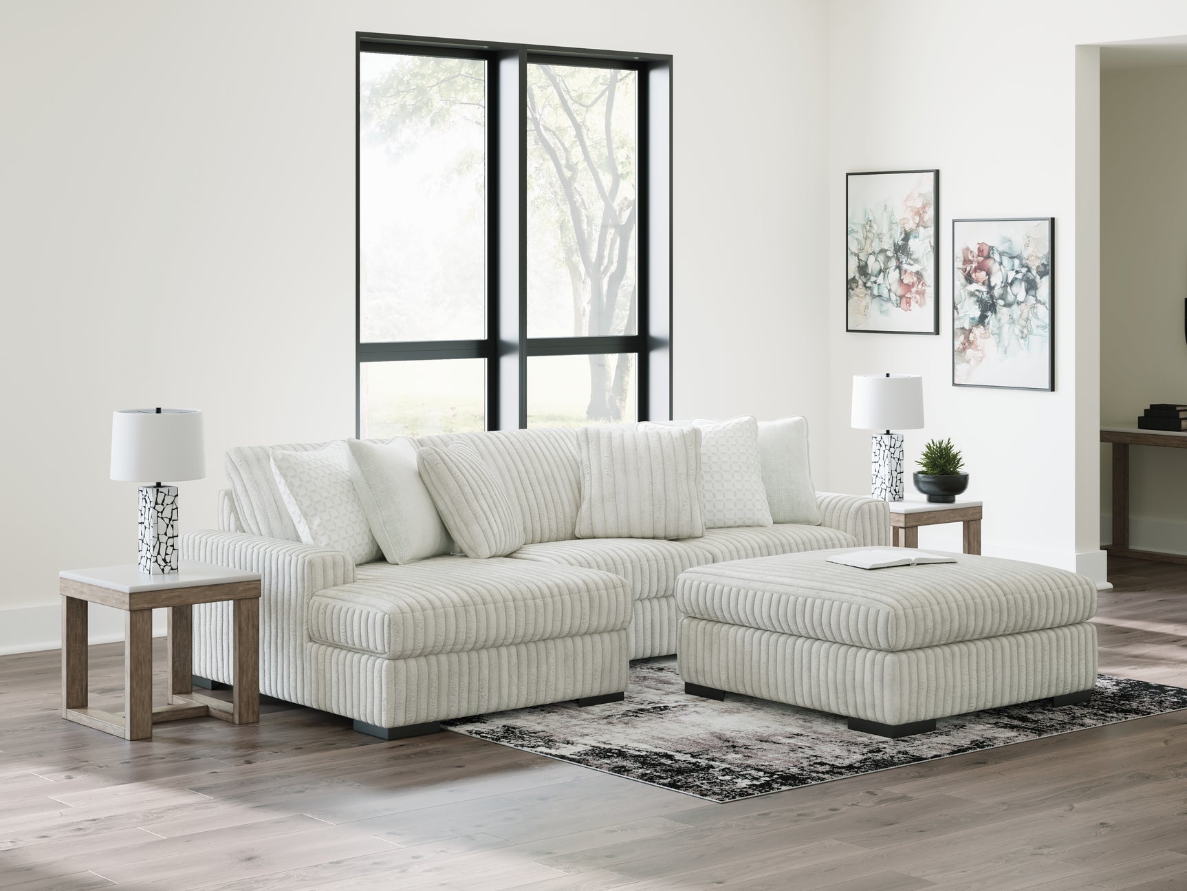 Sam's Furniture - Ashley Furniture - Stupendous Sectional - LAF 2-Piece Sectional with Chaise / Alloy - 25903S7