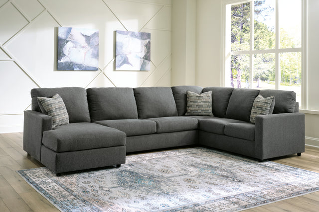 Sam's Furniture - Ashley Furniture - Edenfield Sectional - RAF 3-Piece Sectional with Chaise / Linen - 29004S1