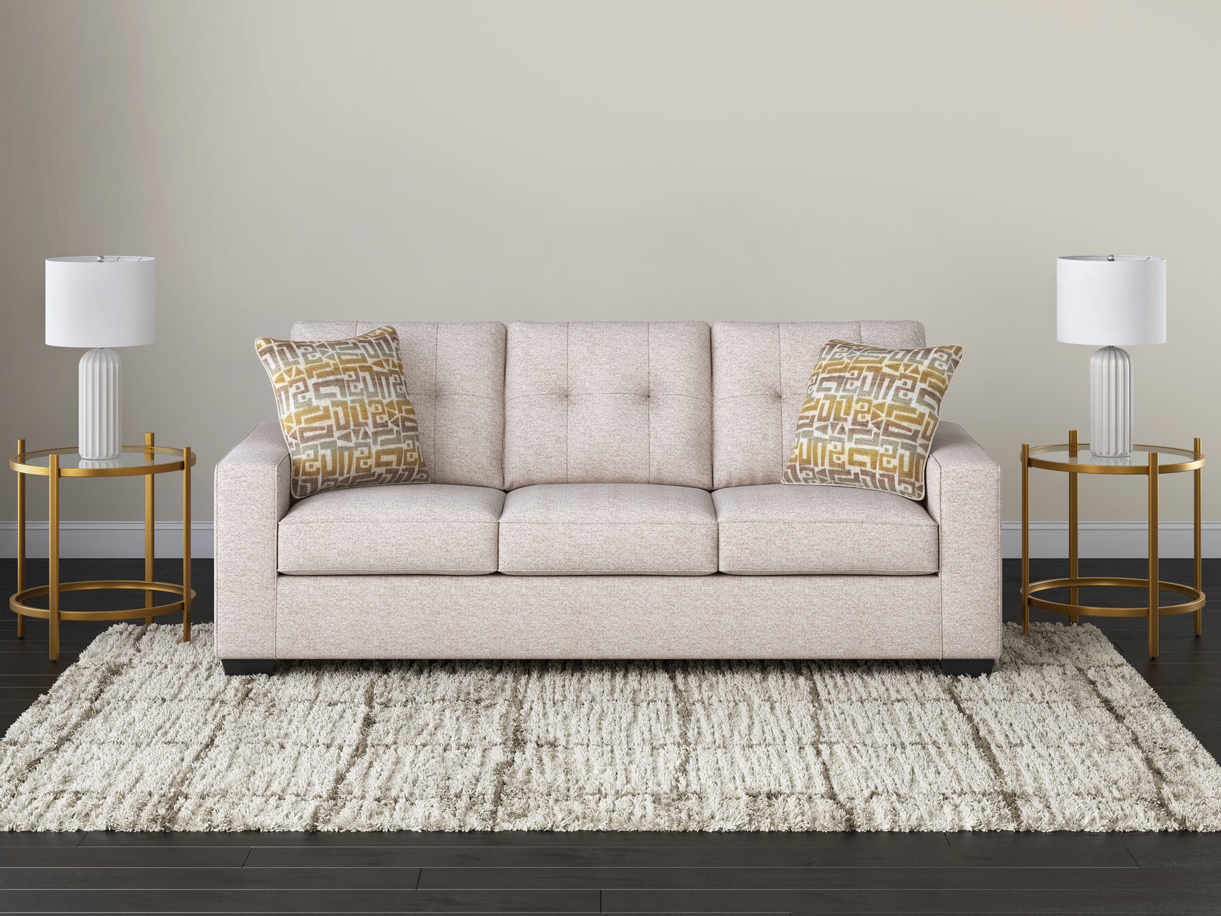 Sam's Furniture - Ashley Furniture - Larimer Living Room - Queen Sofa Sleeper / Stone - PC2920339