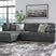 Sam's Furniture - Ashley Furniture - Brixley Pier Sectional - LAF 2-Piece Sectional with Chaise / Graphite - 29906S2