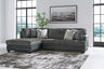 Sam's Furniture - Ashley Furniture - Brixley Pier Sectional - LAF 2-Piece Sectional with Chaise / Graphite - 29906S2
