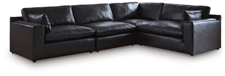 Sam's Furniture - Ashley Furniture - Emilia Sectional - RAF 4-Piece Sectional / Black - 30902S3