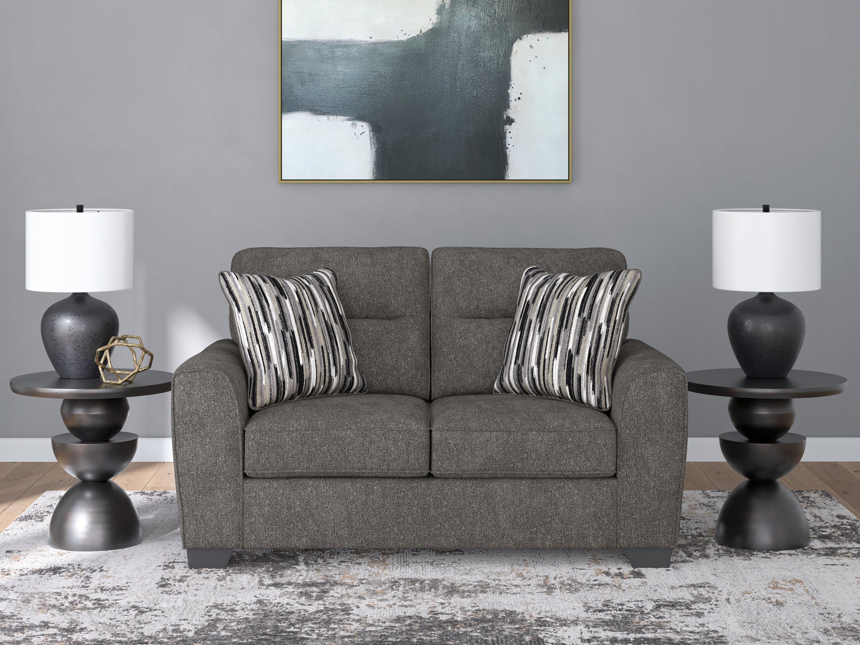 Sam's Furniture - Ashley Furniture - Olten Living Room - Loveseat / Graphite - 3130535