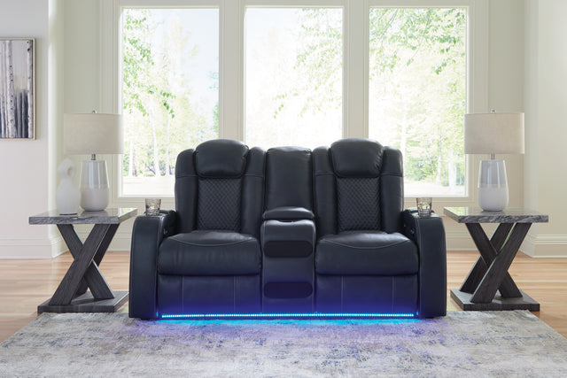 Sam's Furniture - Ashley Furniture - Fyne-Dyme Living Room - PWR Recliner/ADJ Headrest / Sapphire - 3660313