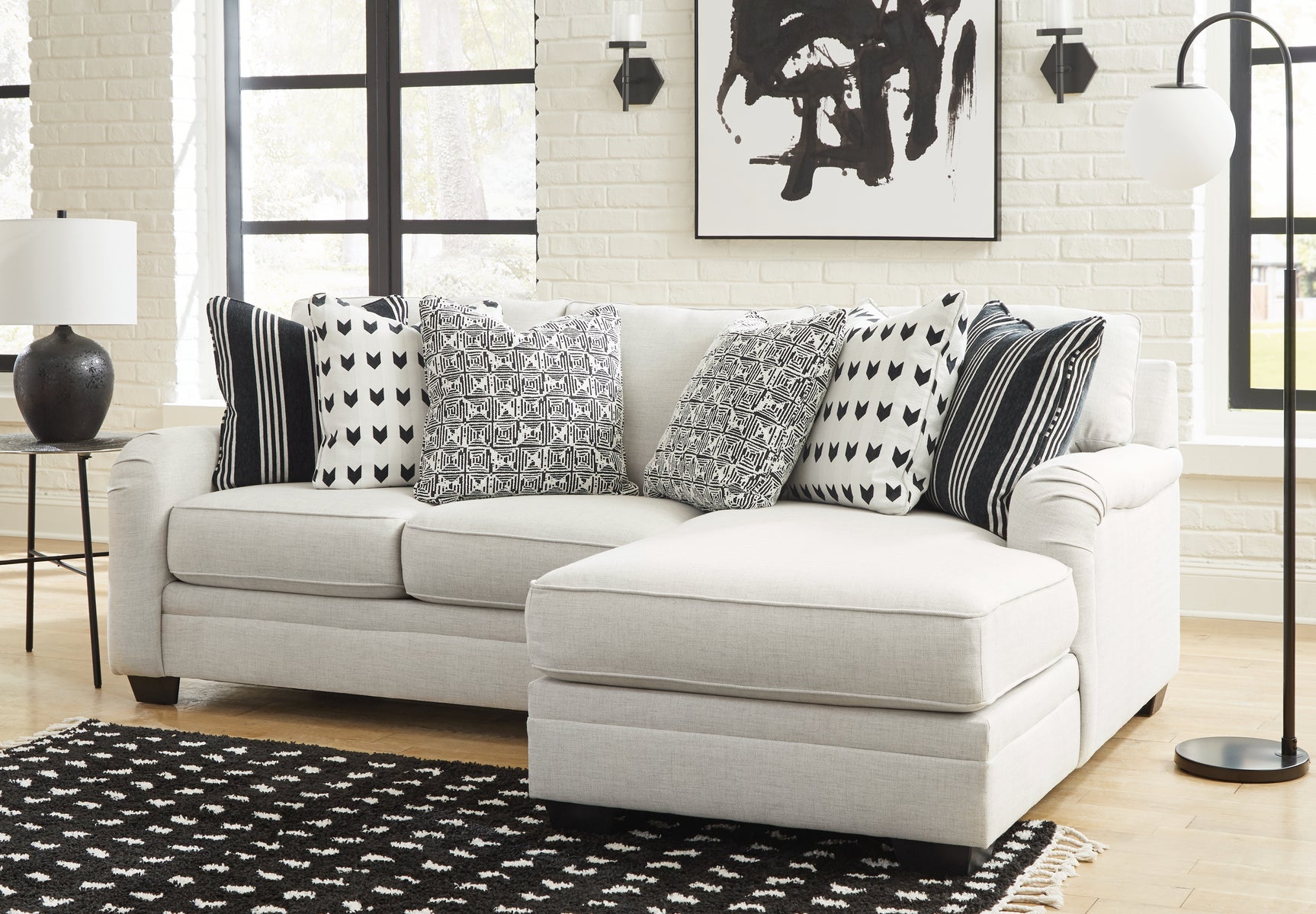 Sam's Furniture - Ashley Furniture - Huntsworth Sectional - RAF 2-Piece Sectional with Chaise / Dove Gray - 39702S2