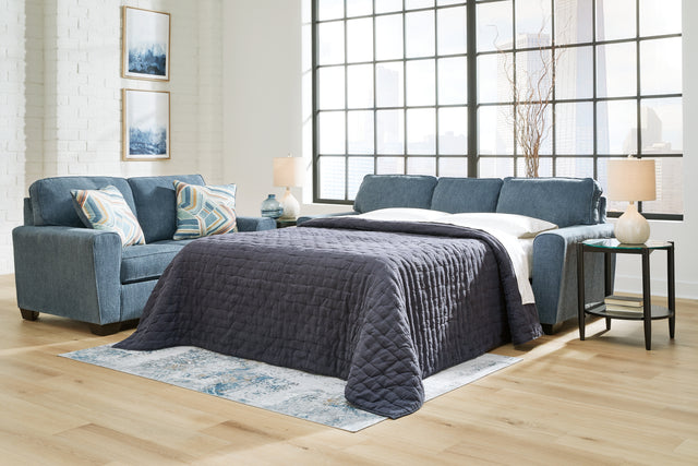 Sam's Furniture - Ashley Furniture - Cashton Living Room - Queen Sofa Sleeper / Ice - 4060639
