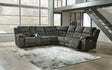Sam's Furniture - Ashley Furniture - Nettington Sectional - 4-Piece Power Reclining Sectional / Smoke - 44101S3