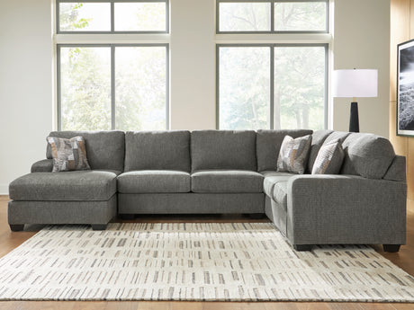 Sam's Furniture - Ashley Furniture - Revenna Sectional - RAF 3-Piece Sleeper Sectional with Chaise / Greystone - PC48405S5