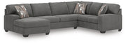 Sam's Furniture - Ashley Furniture - Newellen Sectional - RAF 3-Piece Sleeper Sectional with Chaise / Greystone - 48405S5