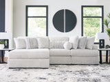 Sam's Furniture - Ashley Furniture - Cuddle Plush Sectional - 3-Piece Sectional with Chaise / Arctic - PC59106S7