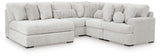 Sam's Furniture - Ashley Furniture - Cuddle Plush Sectional - 5-Piece Sectional with Chaise / Arctic - PC59106S11