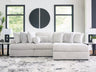 Sam's Furniture - Ashley Furniture - Cuddle Plush Sectional - 3-Piece Sectional with Chaise / Arctic - PC59106S7