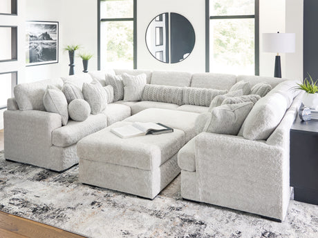 Sam's Furniture - Ashley Furniture - Cuddle Plush Sectional - RAF 10-Piece Sectional / Arctic - PC59106S10