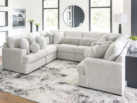 Sam's Furniture - Ashley Furniture - Cuddle Plush Sectional - RAF 8-Piece Sectional / Arctic - PC59106S6
