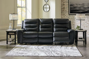 Sam's Furniture - Ashley Furniture - Warlin Living Room - PWR REC Sofa with ADJ Headrest / Black - 6110515