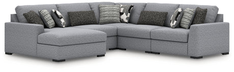 Sam's Furniture - Ashley Furniture - Bealton Sectional - RAF 5-Piece Sectional with Chaise / Salt and Pepper - 61305S8