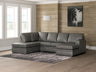 Sam's Furniture - Ashley Furniture - Lofton-Pike Sectional - LAF 2-Piece Sectional with Chaise / Shadow - PC61610S1