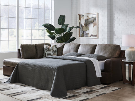 Sam's Furniture - Ashley Furniture - Castille Way Sectional - RAF 2-Piece Sleeper Sectional with Chaise / Fossil - PC62703S4
