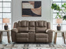 Sam's Furniture - Ashley Furniture - Lowilla Living Room - DBL Rec Loveseat w/Console / Driftwood - PC6450694