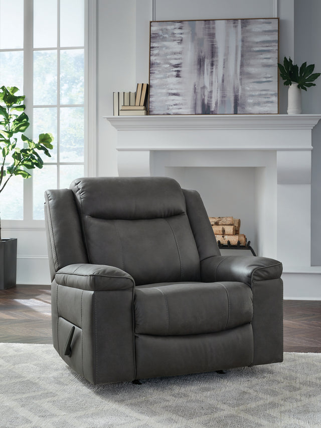Sam's Furniture - Ashley Furniture - Status Check Living Room - Rocker Recliner / Caramel - PC6530825