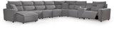 Sam's Furniture - Ashley Furniture - ModMax II Sectional - 8-Piece Power Reclining Sectional with Console / Salt and Pepper - 65906S47
