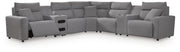 Sam's Furniture - Ashley Furniture - Modmax II 7-Piece Power Reclining Sectional with Audio Consoles - 7-Piece Power Reclining Sectional with Audio Consoles - 65906S48