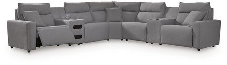 Sam's Furniture - Ashley Furniture - Modmax II 7-Piece Power Reclining Sectional with Audio Consoles - 7-Piece Power Reclining Sectional with Audio Consoles - 65906S48