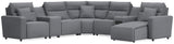 Sam's Furniture - Ashley Furniture - ModMax II Sectional - 7-Piece Power Reclining Sectional with Chaise and Audio System / Salt and Pepper - 65906S45