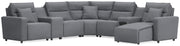 Sam's Furniture - Ashley Furniture - ModMax II Sectional - 7-Piece Power Reclining Sectional with Chaise and Audio System / Salt and Pepper - 65906S45