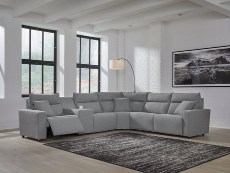 Sam's Furniture - Ashley Furniture - ModMax II Sectional - 6-Piece Power Reclining Sectional / Salt and Pepper - 65906S10