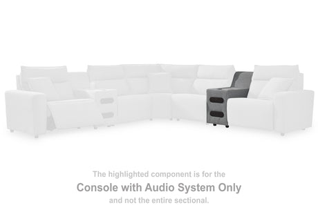 Sam's Furniture - Ashley Furniture - ModMax II Sectional - Console with Audio System / Salt and Pepper - 6590660
