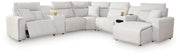 Sam's Furniture - Ashley Furniture - ModMax II Sectional - 7-Piece Power Reclining Sectional with Chaise and Audio Console / Stone - 65907S45